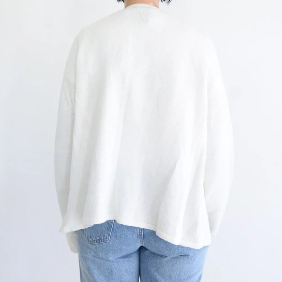 Vintage  Tiara Cream Ugly Christmas Beaded Reindeer Zip Up Cardigan Sweater XL - Picture 3 of 16